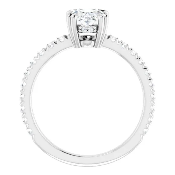 Double Claw-Prong Accented Engagement Ring Image 2 Paul James Jewelers Angels Camp, CA