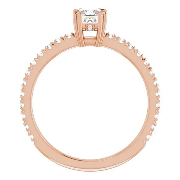 Double Claw-Prong Accented Engagement Ring Image 2 Futer Bros Jewelers York, PA