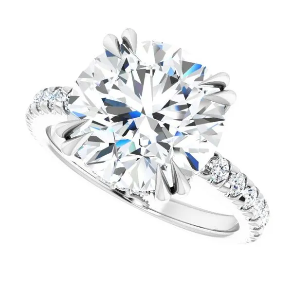 Double Claw-Prong Accented Engagement Ring Image 5 Arezzo Jewelers Elmwood Park, IL