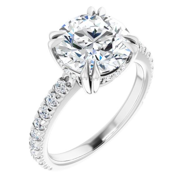 Double Claw-Prong Engagement Ring