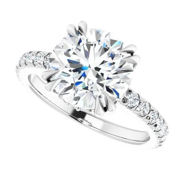 Double Claw-Prong Accented Engagement Ring Image 5 Paul James Jewelers Angels Camp, CA