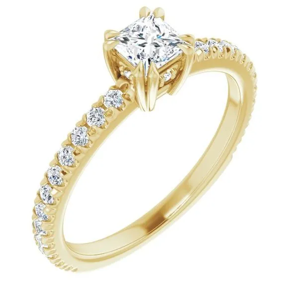Double Claw-Prong Accented Engagement Ring Shipley's Fine Jewelry Hampstead, MD