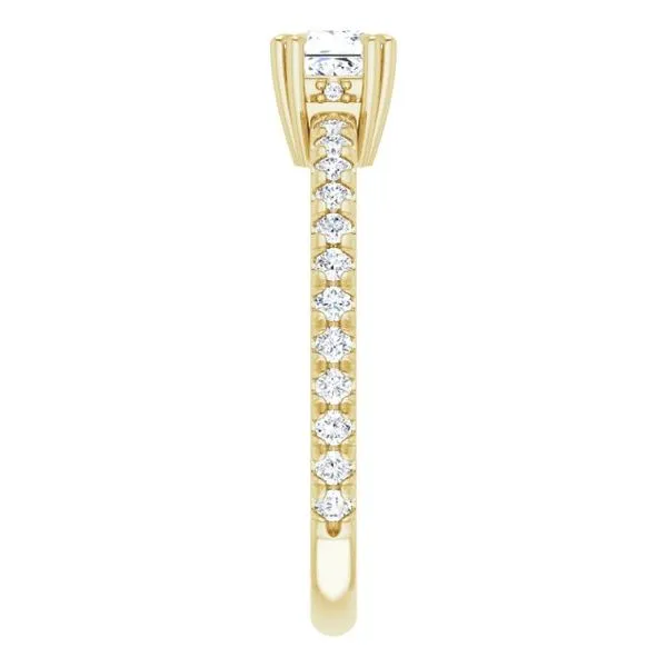 Double Claw-Prong Accented Engagement Ring Image 4 Shipley's Fine Jewelry Hampstead, MD