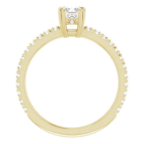 Double Claw-Prong Accented Engagement Ring Image 2 Jimmy Smith Jewelers Decatur, AL