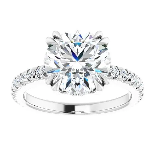 Double Claw-Prong Accented Engagement Ring Image 3 Mark Jewellers La Crosse, WI