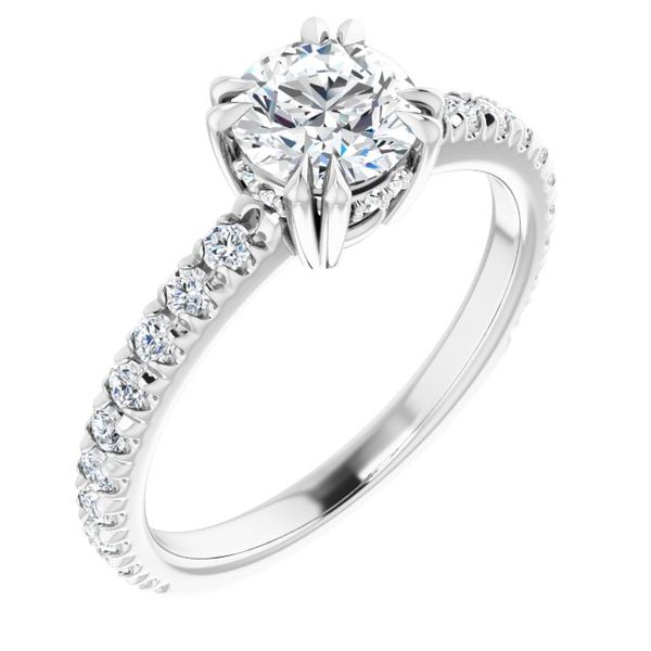 Double Claw-Prong Engagement Ring