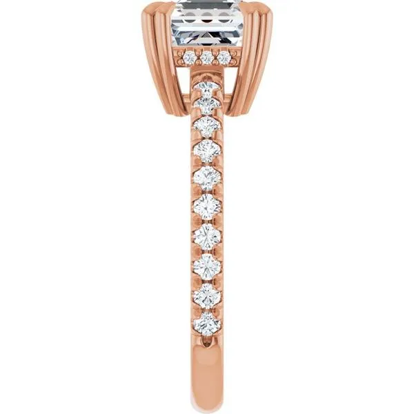 Double Claw-Prong Accented Engagement Ring Image 4 Ocean View Jewelers Millville, DE