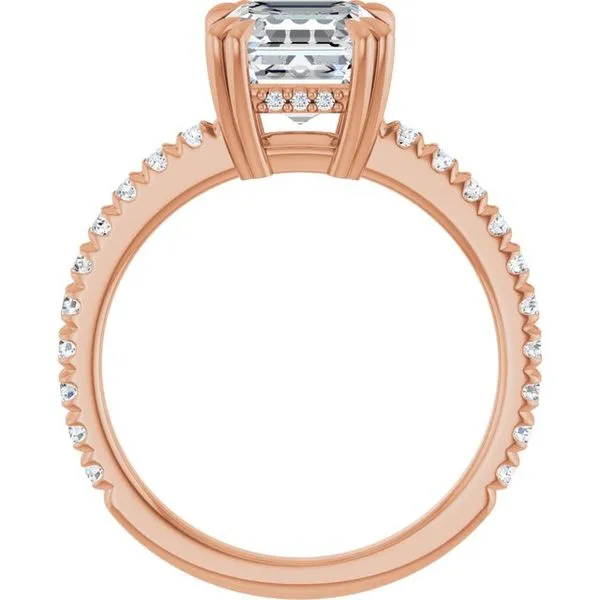 Double Claw-Prong Accented Engagement Ring Image 2 Paul James Jewelers Angels Camp, CA