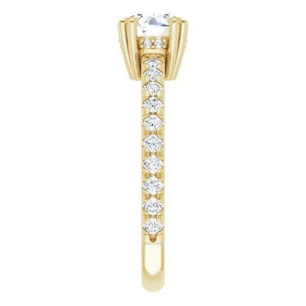 Double Claw-Prong Accented Engagement Ring Image 4 Paul James Jewelers Angels Camp, CA