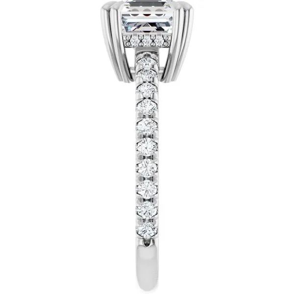Double Claw-Prong Accented Engagement Ring Image 4 Paul James Jewelers Angels Camp, CA