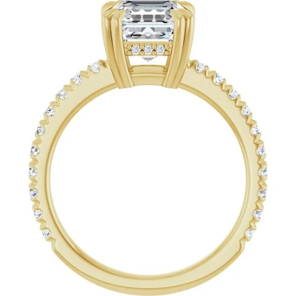 Double Claw-Prong Accented Engagement Ring Image 2 Raleigh Diamond Fine Jewelry Raleigh, NC