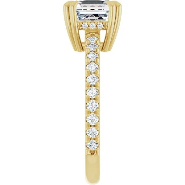 Double Claw-Prong Accented Engagement Ring Image 4 Mark Jewellers La Crosse, WI