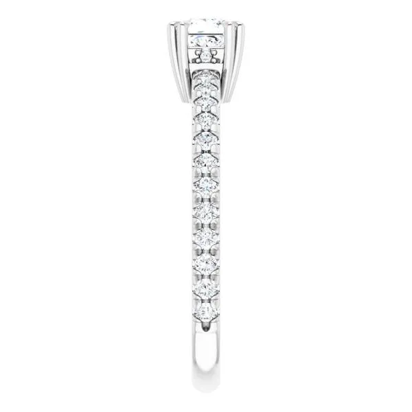 Double Claw-Prong Accented Engagement Ring Image 4 Raleigh Diamond Fine Jewelry Raleigh, NC