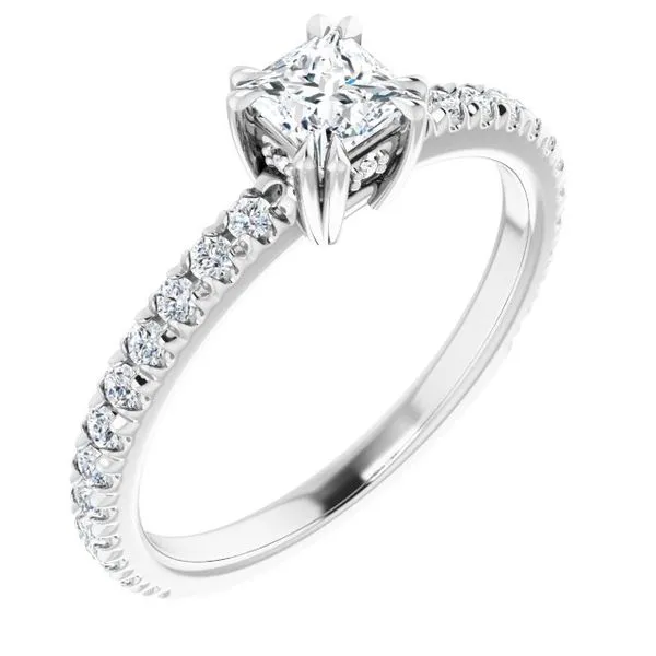 Double Claw-Prong Accented Engagement Ring Vulcan's Forge LLC KANSAS CITY, MO