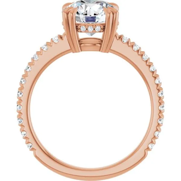 Double Claw-Prong Accented Engagement Ring Image 2 Northwood Jewelers Northwood, OH