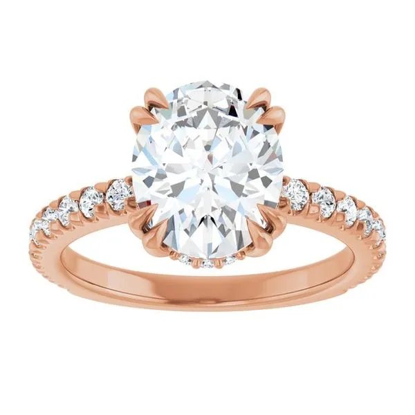 Double Claw-Prong Accented Engagement Ring Image 3 Vulcan's Forge LLC KANSAS CITY, MO