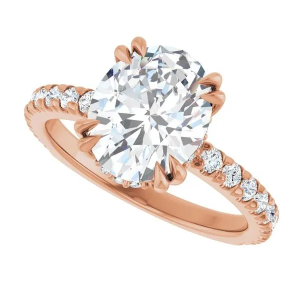 Double Claw-Prong Accented Engagement Ring Image 5 Don's Jewelry & Design Washington, IA