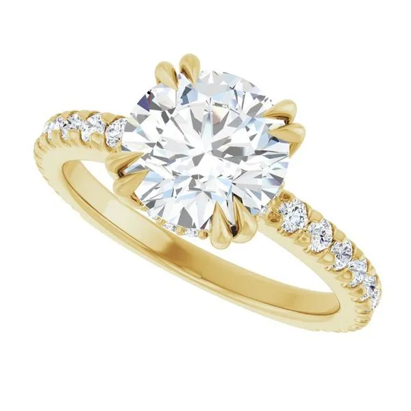 Double Claw-Prong Accented Engagement Ring Image 5 Mark Jewellers La Crosse, WI