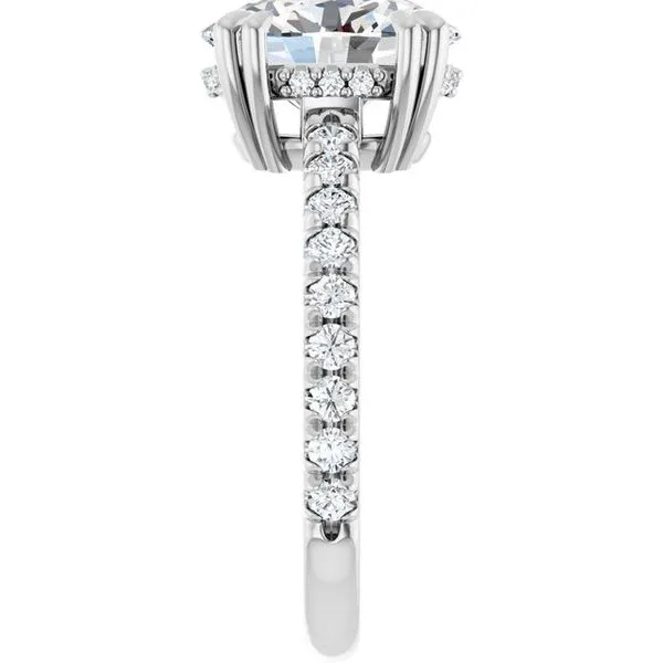Double Claw-Prong Accented Engagement Ring Image 4 Vulcan's Forge LLC KANSAS CITY, MO