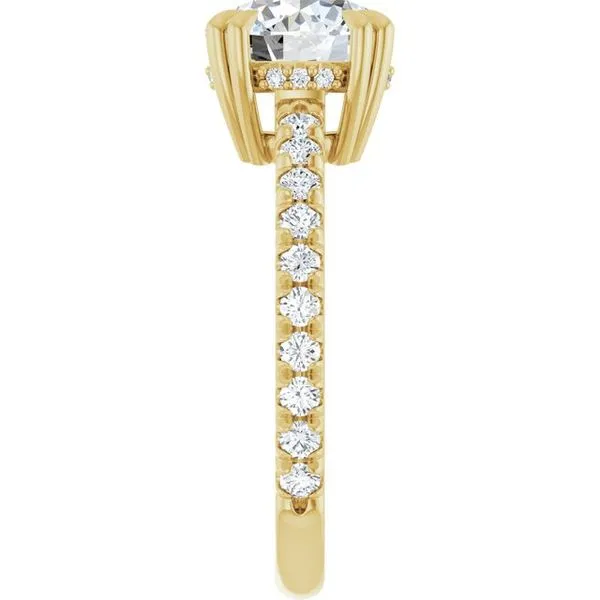 Double Claw-Prong Accented Engagement Ring Image 4 Stuart Benjamin & Co. Jewelry Designs San Diego, CA