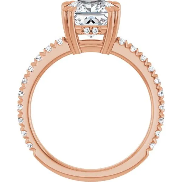 Double Claw-Prong Accented Engagement Ring Image 2 Natale Jewelers Sewell, NJ