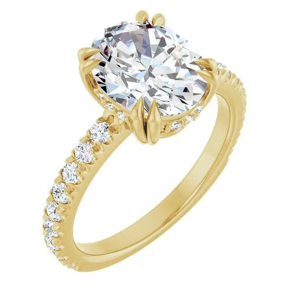 Double Claw-Prong Accented Engagement Ring Shipley's Fine Jewelry Hampstead, MD