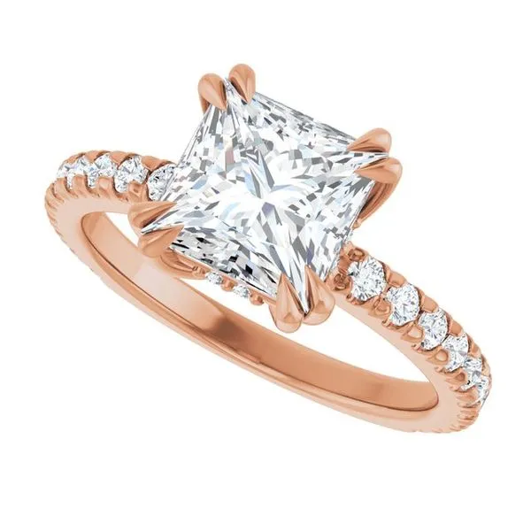 Double Claw-Prong Accented Engagement Ring Image 5 Morin Jewelers Southbridge, MA