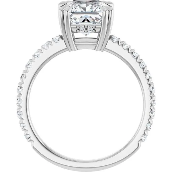Double Claw-Prong Accented Engagement Ring Image 2 J. West Jewelers Round Rock, TX