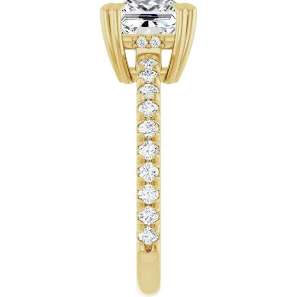 Double Claw-Prong Accented Engagement Ring Image 4 Futer Bros Jewelers York, PA