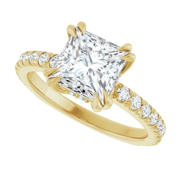 Double Claw-Prong Accented Engagement Ring Image 5 Jimmy Smith Jewelers Decatur, AL