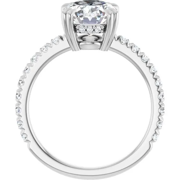 Double Claw-Prong Accented Engagement Ring Image 2 Clater Jewelers Louisville, KY