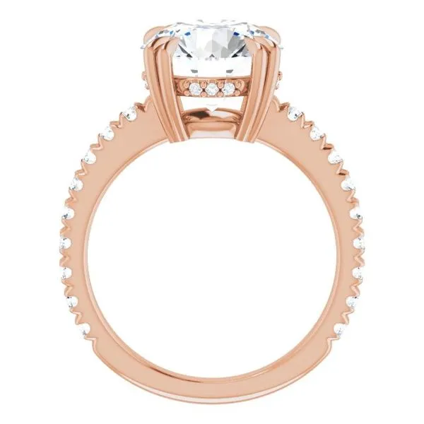 Double Claw-Prong Accented Engagement Ring Image 2 Don's Jewelry & Design Washington, IA