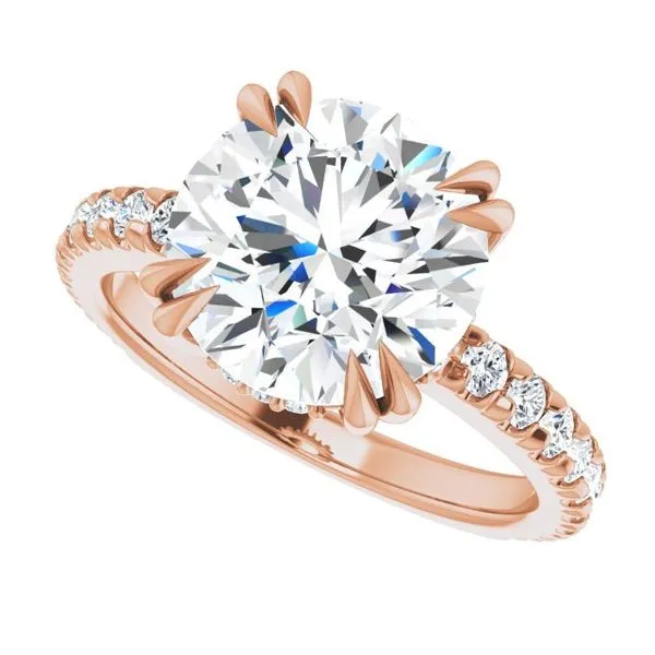 Double Claw-Prong Accented Engagement Ring Image 5 Mark Jewellers La Crosse, WI