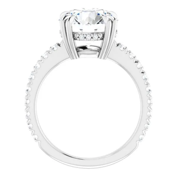 Double Claw-Prong Accented Engagement Ring Image 2 Paul James Jewelers Angels Camp, CA