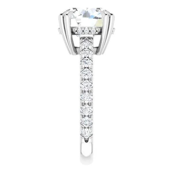 Double Claw-Prong Accented Engagement Ring Image 4 Paul James Jewelers Angels Camp, CA