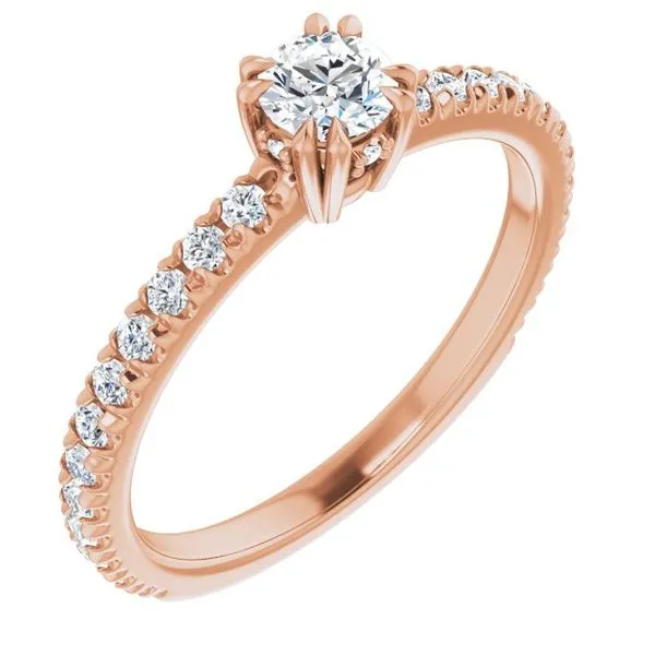 Double Claw-Prong Accented Engagement Ring Mark Jewellers La Crosse, WI