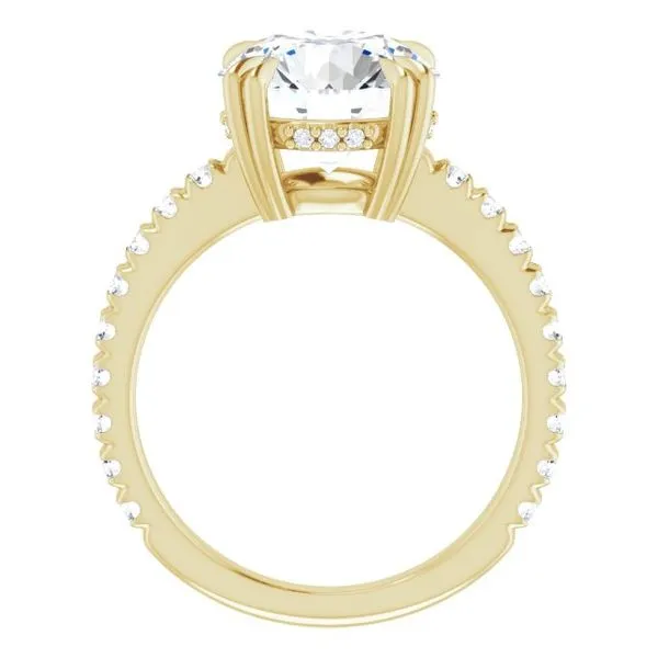 Double Claw-Prong Accented Engagement Ring Image 2 Vulcan's Forge LLC KANSAS CITY, MO