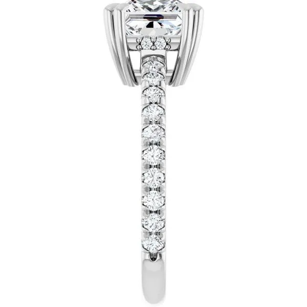 Double Claw-Prong Accented Engagement Ring Image 4 Witt's Jewelry Wayne, NE