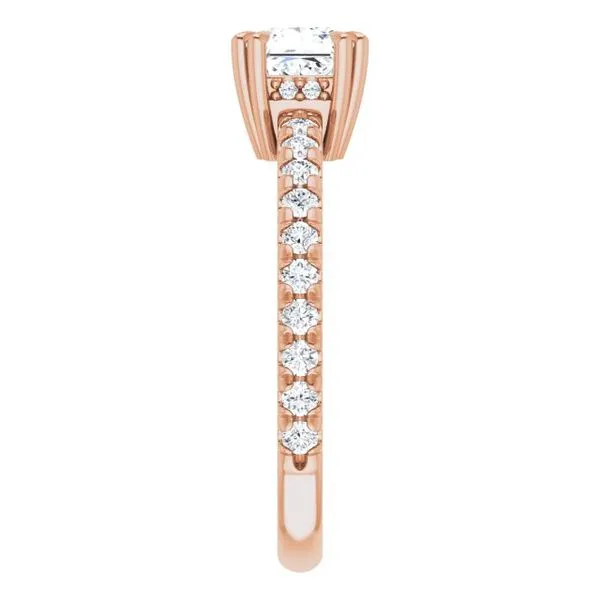 Double Claw-Prong Accented Engagement Ring Image 4 Paul James Jewelers Angels Camp, CA