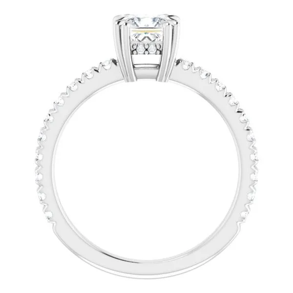 Double Claw-Prong Accented Engagement Ring Image 2 Shipley's Fine Jewelry Hampstead, MD