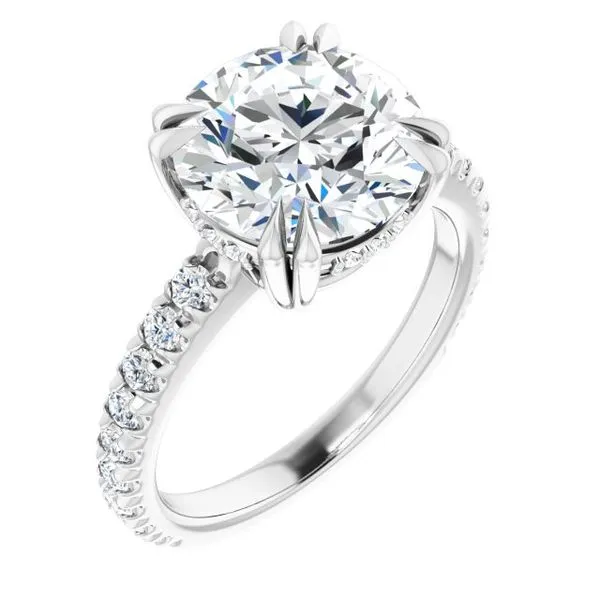Double Claw-Prong Accented Engagement Ring Paul James Jewelers Angels Camp, CA