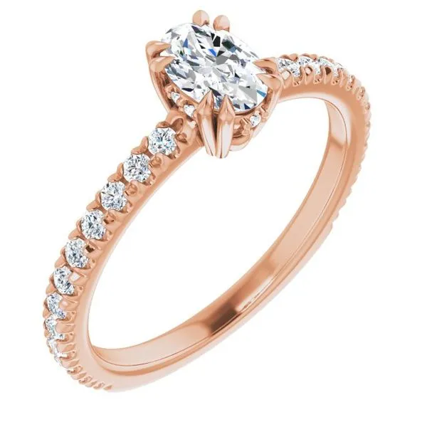 Double Claw-Prong Accented Engagement Ring Clater Jewelers Louisville, KY
