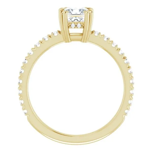 Double Claw-Prong Accented Engagement Ring Image 2 J. Thomas Jewelers Rochester Hills, MI