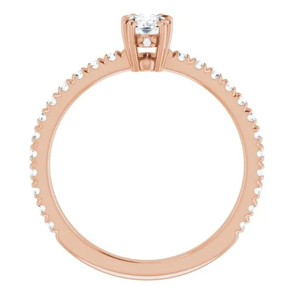 Double Claw-Prong Accented Engagement Ring Image 2 Mark Jewellers La Crosse, WI