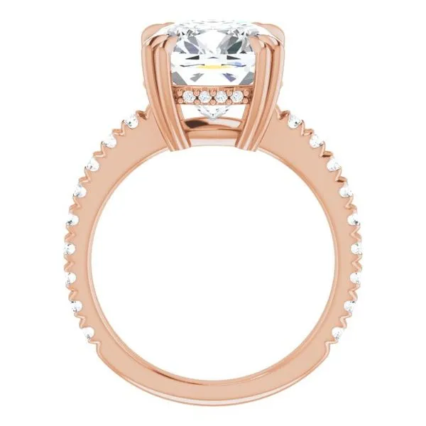 Double Claw-Prong Accented Engagement Ring Image 2 JF Jones Jewelers Rochester, NY