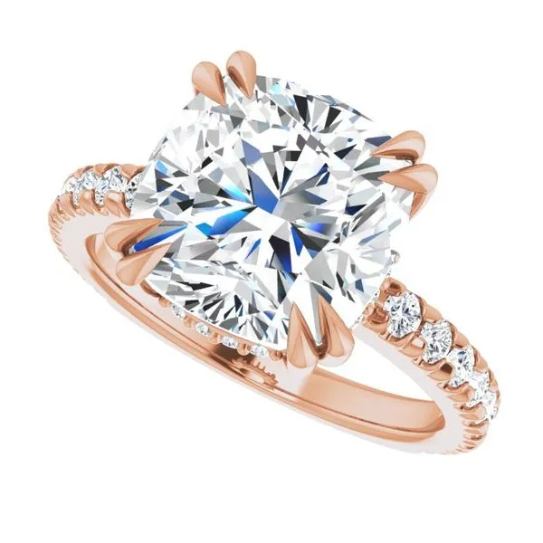 Double Claw-Prong Accented Engagement Ring Image 5 Clater Jewelers Louisville, KY