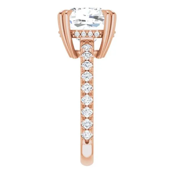 Double Claw-Prong Accented Engagement Ring Image 4 Mark Jewellers La Crosse, WI