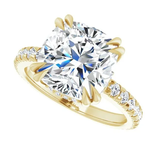 Double Claw-Prong Accented Engagement Ring Image 5 Natale Jewelers Sewell, NJ