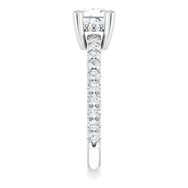 Double Claw-Prong Accented Engagement Ring Image 4 Mark Jewellers La Crosse, WI