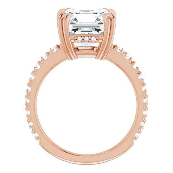 Double Claw-Prong Accented Engagement Ring Image 2 Shipley's Fine Jewelry Hampstead, MD